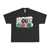 Pigment Black peace out school Urban Heavy Tee - JahusDesignShop
