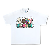 White peace out school Urban Heavy Tee - JahusDesignShop