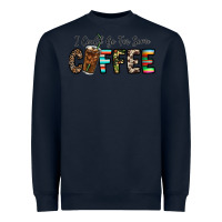 Navy i could go for some coffee Heavyweight Sweatshirt - CowhideDigitalArt