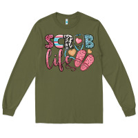Army Green scrub life Long Sleeve Tee - BundleAndBundleShop