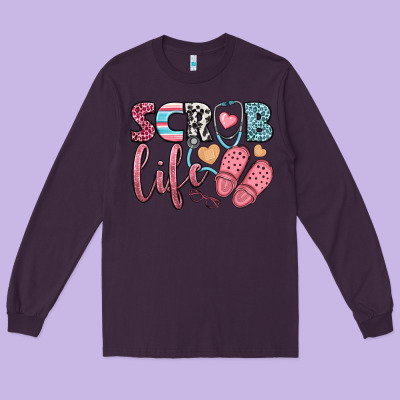 Scrub Life Long Sleeve Tee Designed By Bundleandbundleshop
