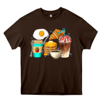 Breakfast Coffee Cups Heavy Core Tee | Teevron