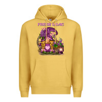 Antique Gold fresh lilac gnome Premium Hoodie - BarkalooDesign