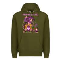 Army Green fresh lilac gnome Premium Hoodie - BarkalooDesign