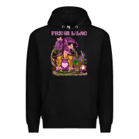 Black fresh lilac gnome Premium Hoodie - BarkalooDesign