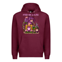 Burgundy fresh lilac gnome Premium Hoodie - BarkalooDesign