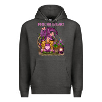 Charcoal Heather fresh lilac gnome Premium Hoodie - BarkalooDesign