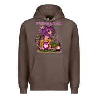 Coffee fresh lilac gnome Premium Hoodie - BarkalooDesign