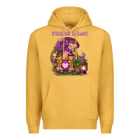 Mustard fresh lilac gnome Premium Hoodie - BarkalooDesign