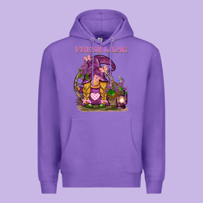 Fresh Lilac Gnome Premium Hoodie Designed By Barkaloodesign