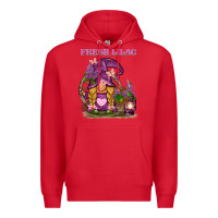 Red fresh lilac gnome Premium Hoodie - BarkalooDesign