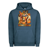 Pigment Midnight Navy My 1st Thanksgiving Urban Hoodie - NancyCooperArtShop