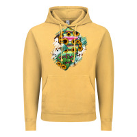 Vintage Mustard New jersey State Map Vintage Hoodie - RanaPortraitStore