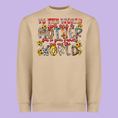 Mother World Heavyweight Sweatshirt Designed By Racoondesign
