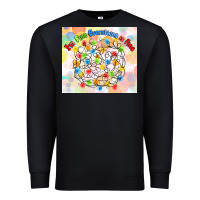 Black im fine everything is fine with lights Premium Sweatshirt - MaliasSmallBusiness