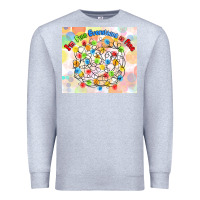 Heather Grey im fine everything is fine with lights Premium Sweatshirt - MaliasSmallBusiness