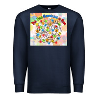 Navy im fine everything is fine with lights Premium Sweatshirt - MaliasSmallBusiness