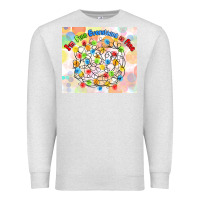 Oatmeal Heather im fine everything is fine with lights Premium Sweatshirt - MaliasSmallBusiness