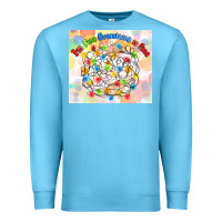 Ocean Blue im fine everything is fine with lights Premium Sweatshirt - MaliasSmallBusiness