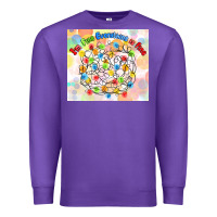 Purple im fine everything is fine with lights Premium Sweatshirt - MaliasSmallBusiness
