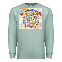 Seafoam im fine everything is fine with lights Premium Sweatshirt - MaliasSmallBusiness
