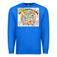 True Royal im fine everything is fine with lights Premium Sweatshirt - MaliasSmallBusiness