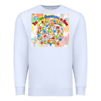 White im fine everything is fine with lights Premium Sweatshirt - MaliasSmallBusiness