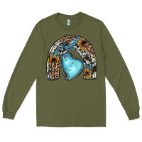 Army Green sunflower gemstone rainbow Long Sleeve Tee - JahusDesignShop