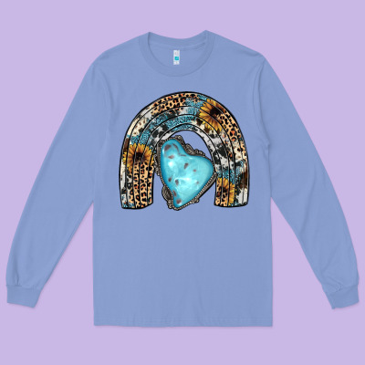 Sunflower Gemstone Rainbow Long Sleeve Tee Designed By Jahusdesignshop