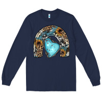 Navy sunflower gemstone rainbow Long Sleeve Tee - JahusDesignShop