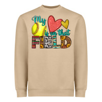 Mushroom my heart is on that field softball Heavyweight Sweatshirt - HRA Design Shop