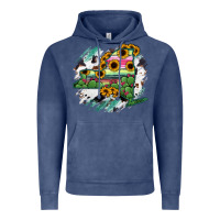 Vintage Denim New York State Map Vintage Hoodie - RanaPortraitStore