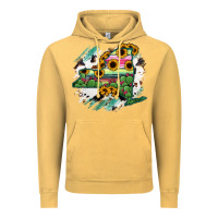 Vintage Mustard New York State Map Vintage Hoodie - RanaPortraitStore