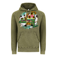 Vintage Olive New York State Map Vintage Hoodie - RanaPortraitStore