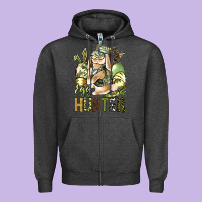 Egg Hunter Zipper Hoodie Designed By Nancycooperartshop