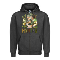 Charcoal Heather Egg hunter Zipper Hoodie - NancyCooperArtShop