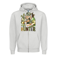 Dove Grey Egg hunter Zipper Hoodie - NancyCooperArtShop