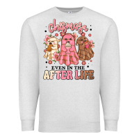 Oatmeal Heather chismosa even in the after life Premium Sweatshirt - MaliasSmallBusiness