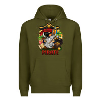 Army Green pirate gnome Premium Hoodie - BarkalooDesign