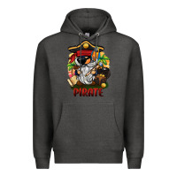 Charcoal Heather pirate gnome Premium Hoodie - BarkalooDesign
