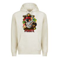 Oatmeal Heather pirate gnome Premium Hoodie - BarkalooDesign
