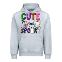 Heather Grey Cute and spooky Urban Hoodie - NancyCooperArtShop