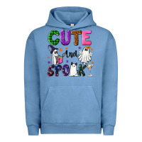 Pigment Pebble Blue Cute and spooky Urban Hoodie - NancyCooperArtShop