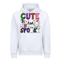 White Cute and spooky Urban Hoodie - NancyCooperArtShop