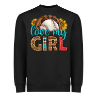 Black love my girl baseball Heavyweight Sweatshirt - HRA Design Shop