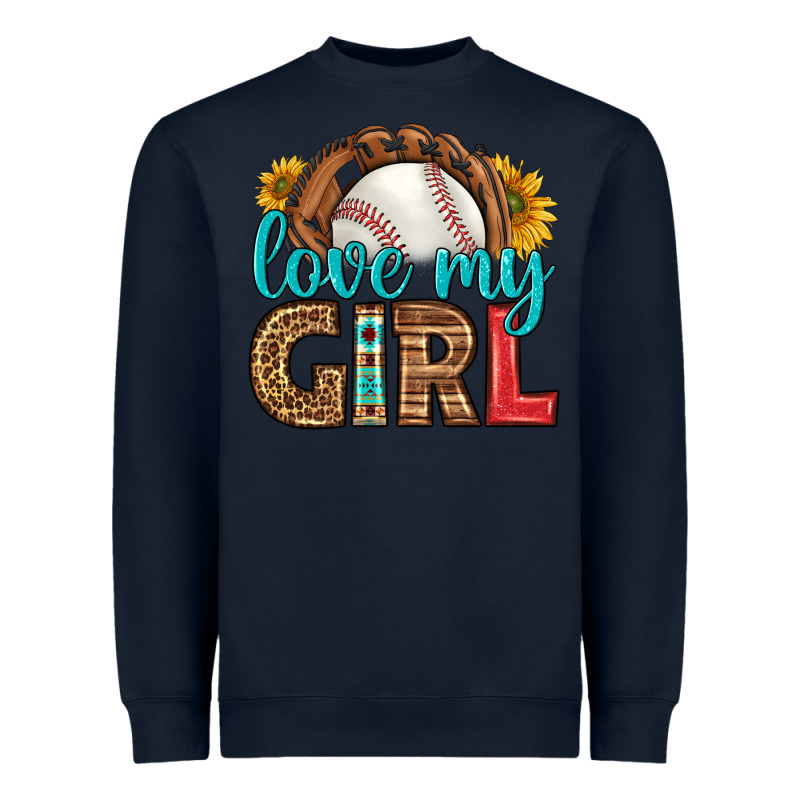 Love My Girl Baseball Heavyweight Sweatshirt by HRA Design Shop | Teevron