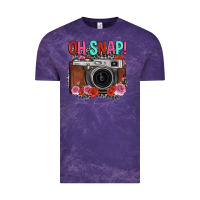 Cloud Purple oh snap rose grey leopard vintage camera Vintage Tee - FaDigitalArtStudio