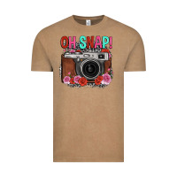 Vintage Coffee oh snap rose grey leopard vintage camera Vintage Tee - FaDigitalArtStudio