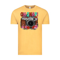 Vintage Mustard oh snap rose grey leopard vintage camera Vintage Tee - FaDigitalArtStudio