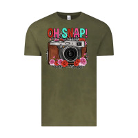 Vintage Olive oh snap rose grey leopard vintage camera Vintage Tee - FaDigitalArtStudio